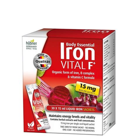 hubner silicea iron vital f+ liquid